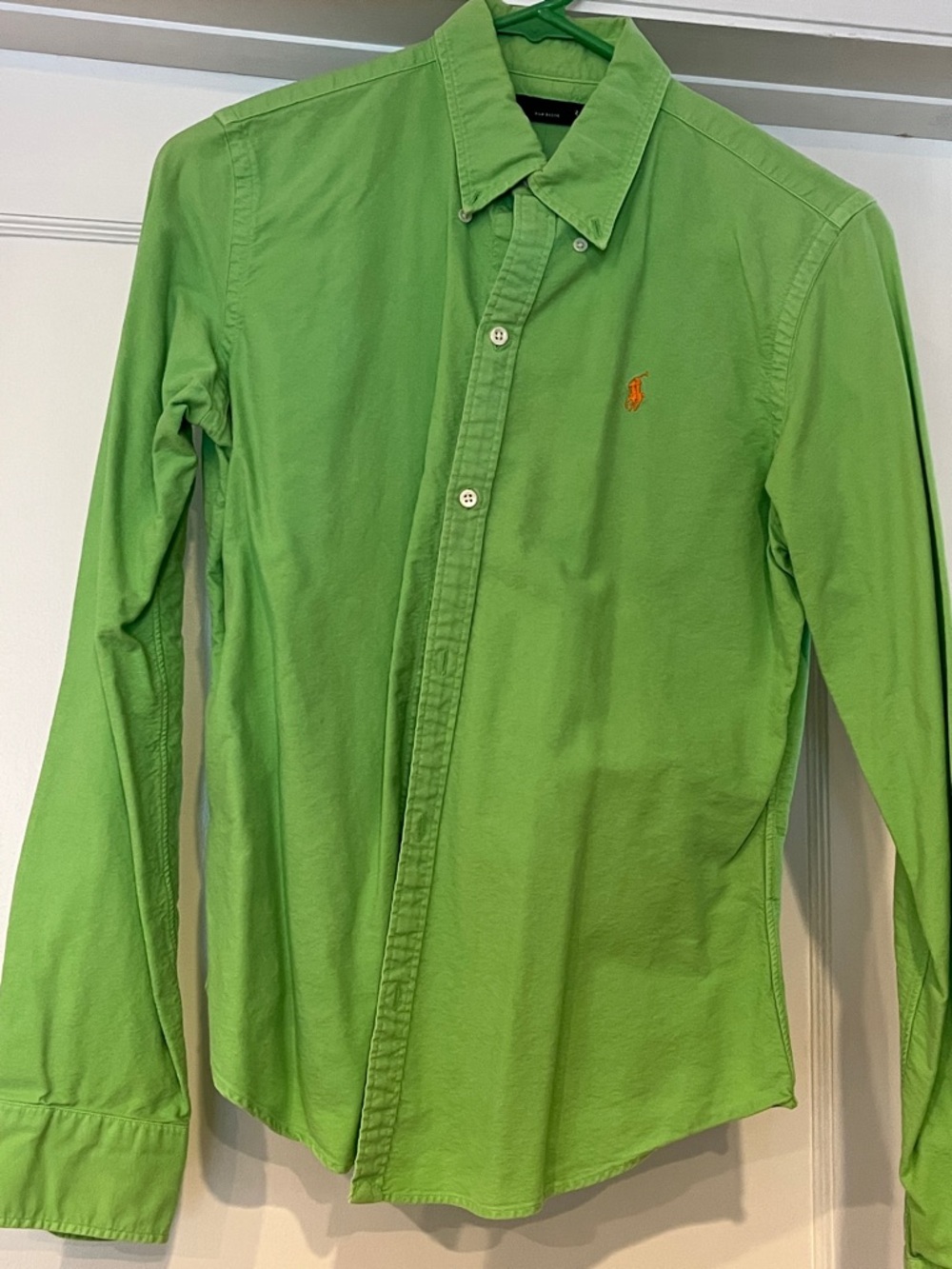 Ralph Lauren Lime Green Button-Down Polo Shirt